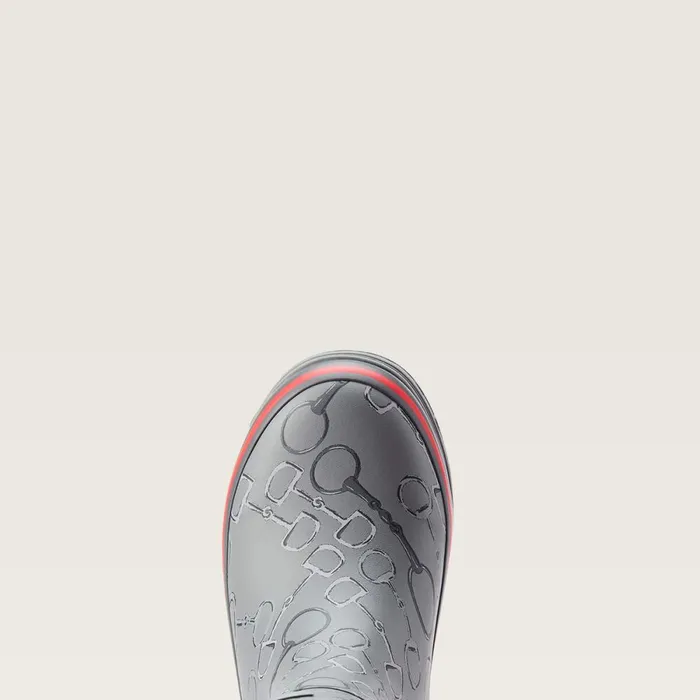 Kelmarsh Mid Rubber Boot Grey Bit Print Women Ariat Booties Kelmarsh Mid Rubber Boot Grey Bit Print Women Ariat Booties