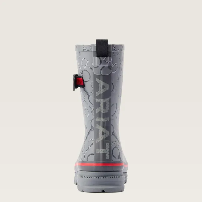 Kelmarsh Mid Rubber Boot Grey Bit Print Women Ariat Booties Kelmarsh Mid Rubber Boot Grey Bit Print Women Ariat Booties