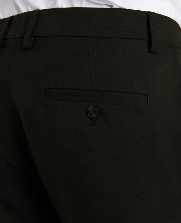Kenneth Cole Dress Pants Men Stretch Micro Check ModernFit TECHNICOLE Dress Pant Black