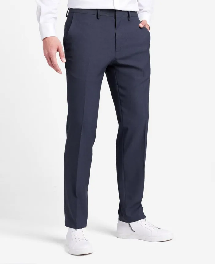 Kenneth Cole Dress Pants Men Stretch ModernFit Dress Pant Navy