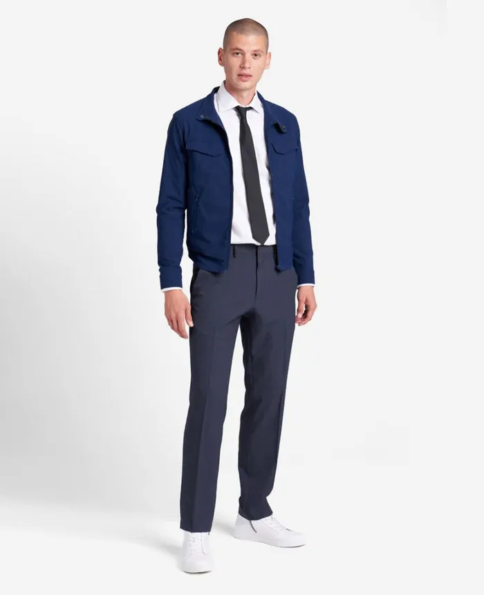 Kenneth Cole Dress Pants Men Stretch ModernFit Dress Pant Navy