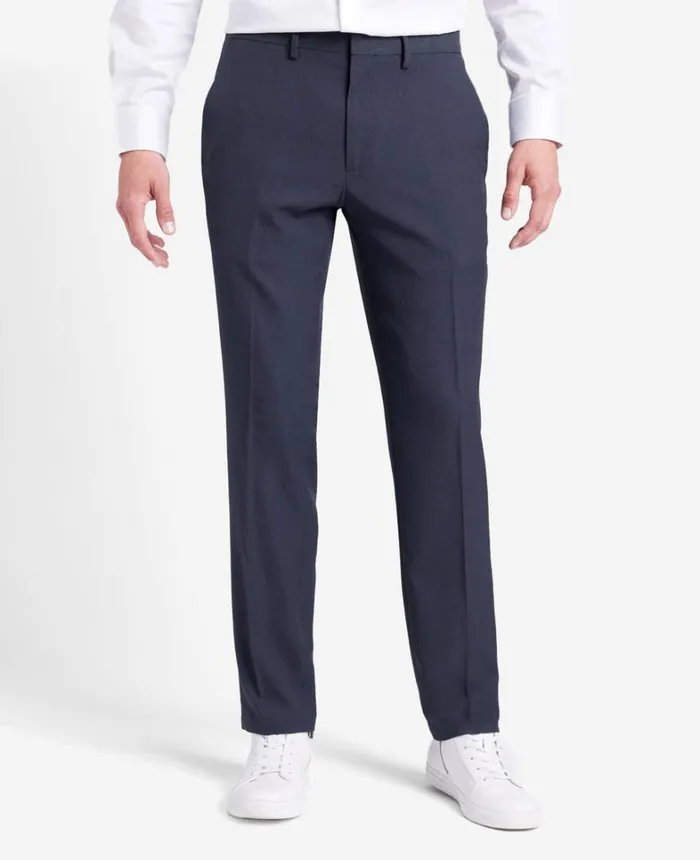 Kenneth Cole Dress Pants Men Stretch ModernFit Dress Pant Navy