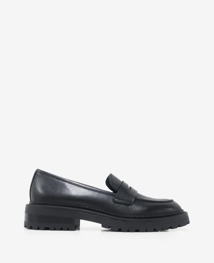 Kenneth Cole Flats and Loafers Women Fatima Loafer Black Leather