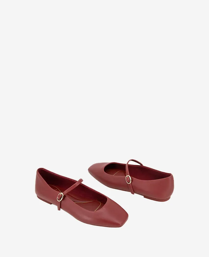 Kenneth Cole Flats and Loafers Women Jasper Leather Ballet Flat Rio Red Leather Kenneth Cole Flats and Loafers Women Jasper Leather Ballet Flat Rio Red Leather