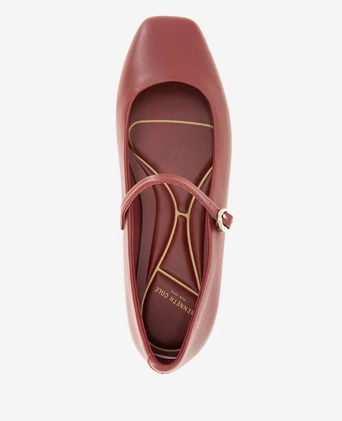 Kenneth Cole Flats and Loafers Women Jasper Leather Ballet Flat Rio Red Leather Kenneth Cole Flats and Loafers Women Jasper Leather Ballet Flat Rio Red Leather