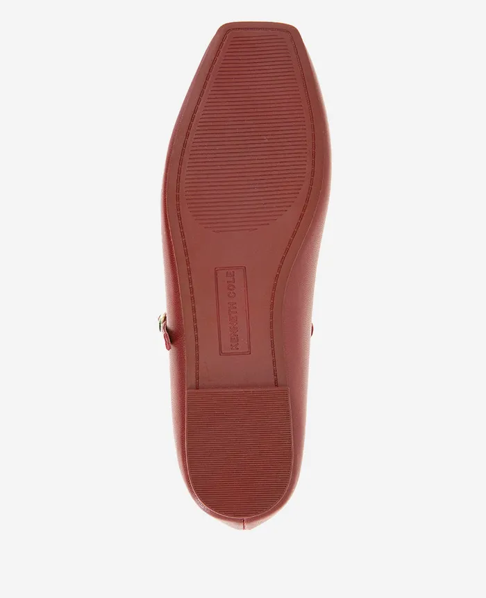 Kenneth Cole Flats and Loafers Women Jasper Leather Ballet Flat Rio Red Leather Kenneth Cole Flats and Loafers Women Jasper Leather Ballet Flat Rio Red Leather