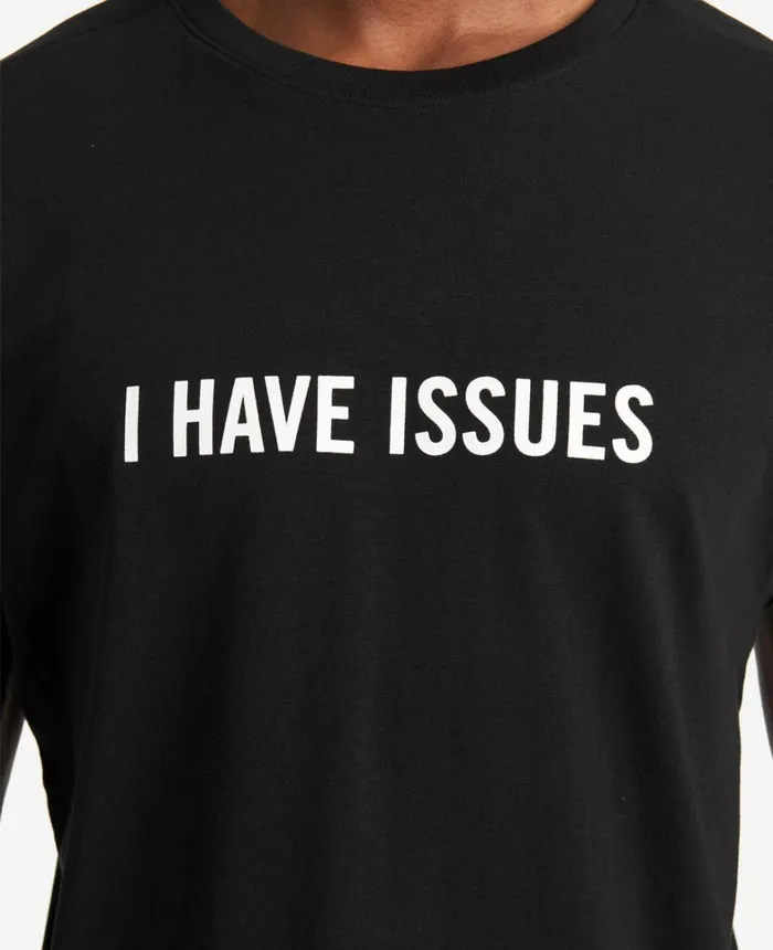 Kenneth Cole Polos and TShirts Men Site Exclusive I Have Issues TShirt Black Kenneth Cole Polos and TShirts Men Site Exclusive I Have Issues TShirt Black