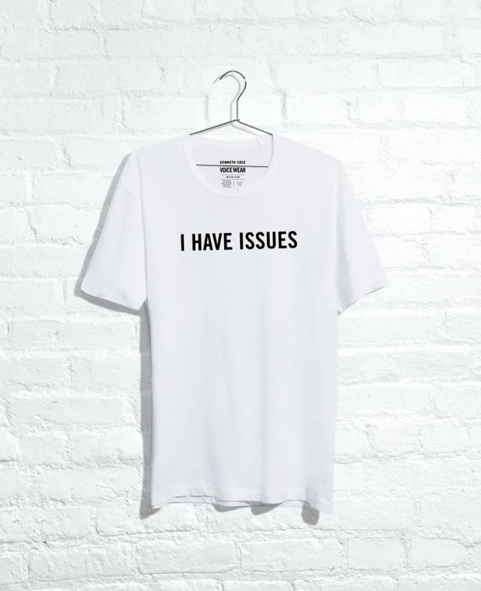 Kenneth Cole Polos and TShirts Men Site Exclusive I Have Issues TShirt White