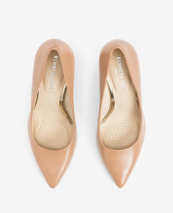 Kenneth Cole Pumps and Heels Women Riley 85 Leather Heel With Rebound Latte Kenneth Cole Pumps and Heels Women Riley 85 Leather Heel With Rebound Latte