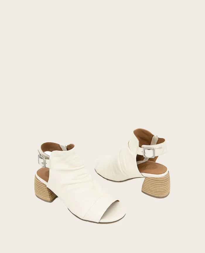 Kenneth Cole Sandals and Wedges Women GENTLE SOULS 8211 Marrion Slingback Block Heel Sandal Ivory Leather Kenneth Cole Sandals and Wedges Women GENTLE SOULS 8211 Marrion Slingback Block Heel Sandal Ivory Leather