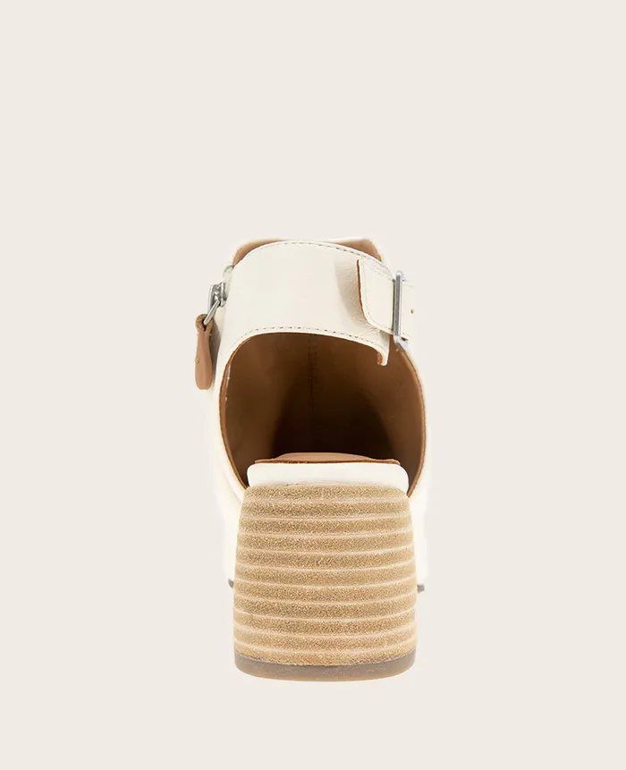Kenneth Cole Sandals and Wedges Women GENTLE SOULS 8211 Marrion Slingback Block Heel Sandal Ivory Leather Kenneth Cole Sandals and Wedges Women GENTLE SOULS 8211 Marrion Slingback Block Heel Sandal Ivory Leather