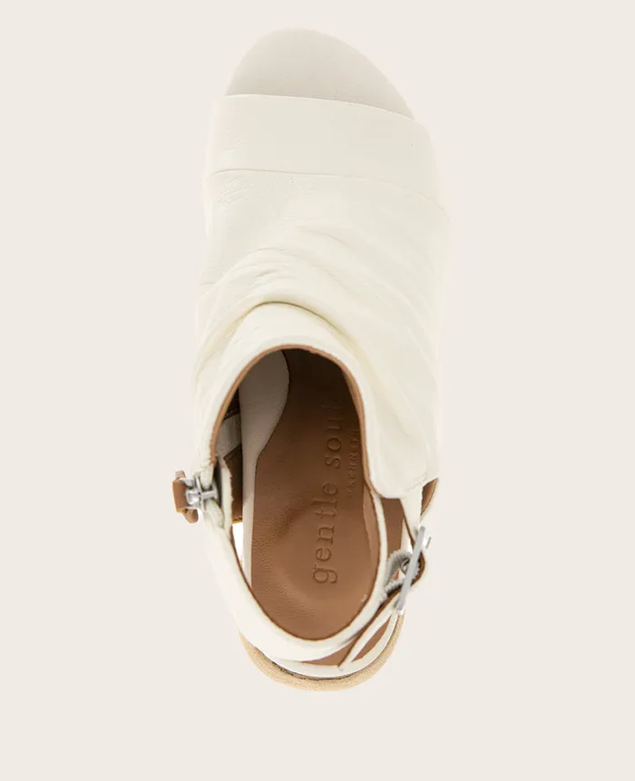 Kenneth Cole Sandals and Wedges Women GENTLE SOULS 8211 Marrion Slingback Block Heel Sandal Ivory Leather Kenneth Cole Sandals and Wedges Women GENTLE SOULS 8211 Marrion Slingback Block Heel Sandal Ivory Leather