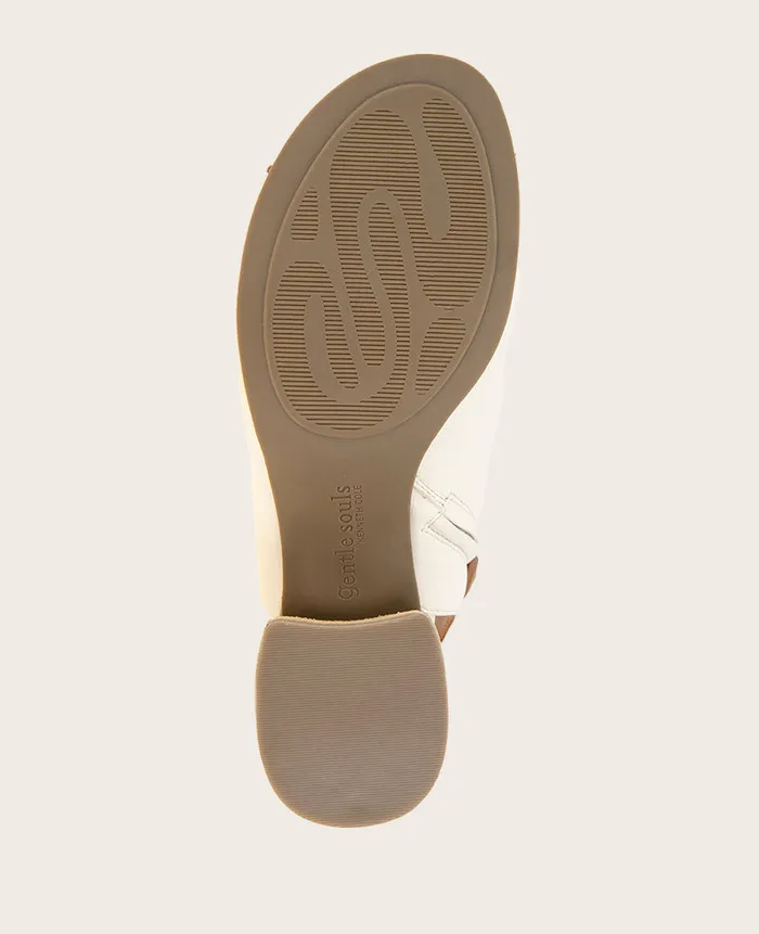 Kenneth Cole Sandals and Wedges Women GENTLE SOULS 8211 Marrion Slingback Block Heel Sandal Ivory Leather Kenneth Cole Sandals and Wedges Women GENTLE SOULS 8211 Marrion Slingback Block Heel Sandal Ivory Leather