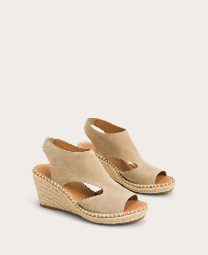 Kenneth Cole Sandals and Wedges Women GENTLE SOULS Cody Suede Espadrille Wedge Mushroom Suede Kenneth Cole Sandals and Wedges Women GENTLE SOULS Cody Suede Espadrille Wedge Mushroom Suede