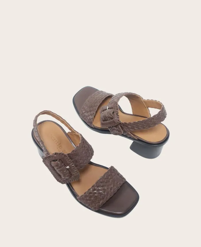 Kenneth Cole Sandals and Wedges Women GENTLE SOULS Madylyn Woven Heel Sandal Chocolate Kenneth Cole Sandals and Wedges Women GENTLE SOULS Madylyn Woven Heel Sandal Chocolate