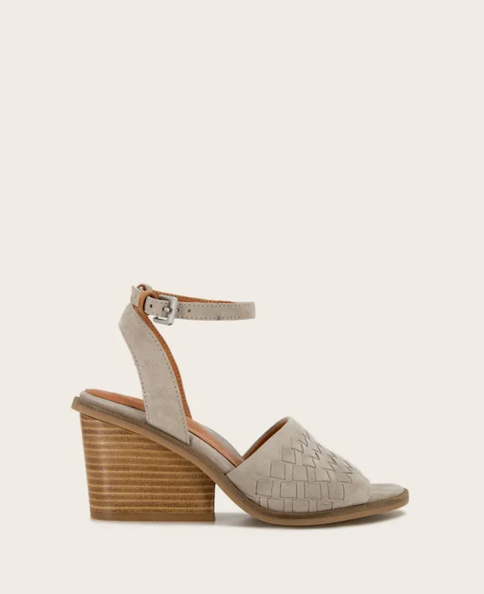Kenneth Cole Sandals and Wedges Women GENTLE SOULS Nadia Leather Wedge Sandal Mushroom Suede