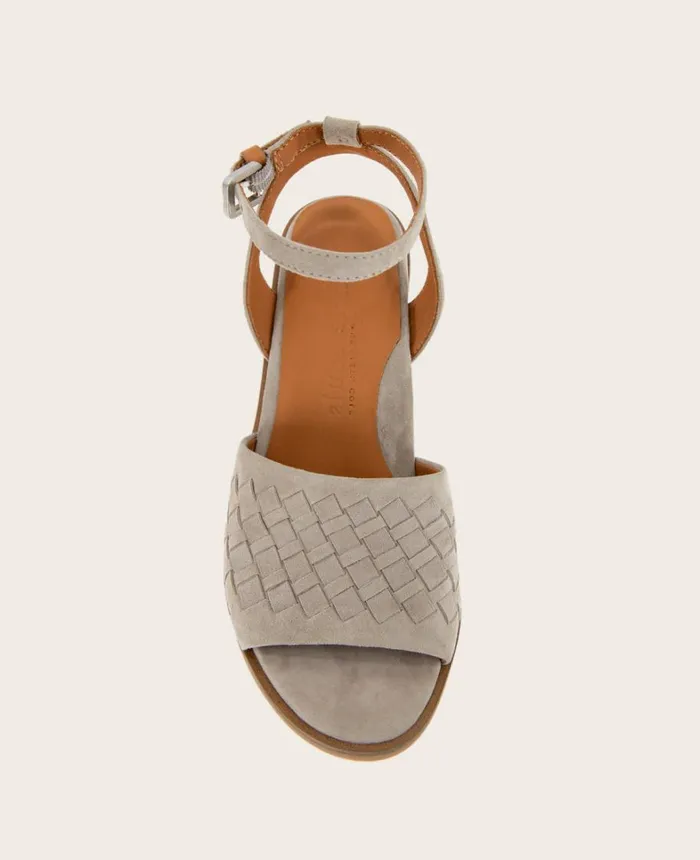 Kenneth Cole Sandals and Wedges Women GENTLE SOULS Nadia Leather Wedge Sandal Mushroom Suede Kenneth Cole Sandals and Wedges Women GENTLE SOULS Nadia Leather Wedge Sandal Mushroom Suede