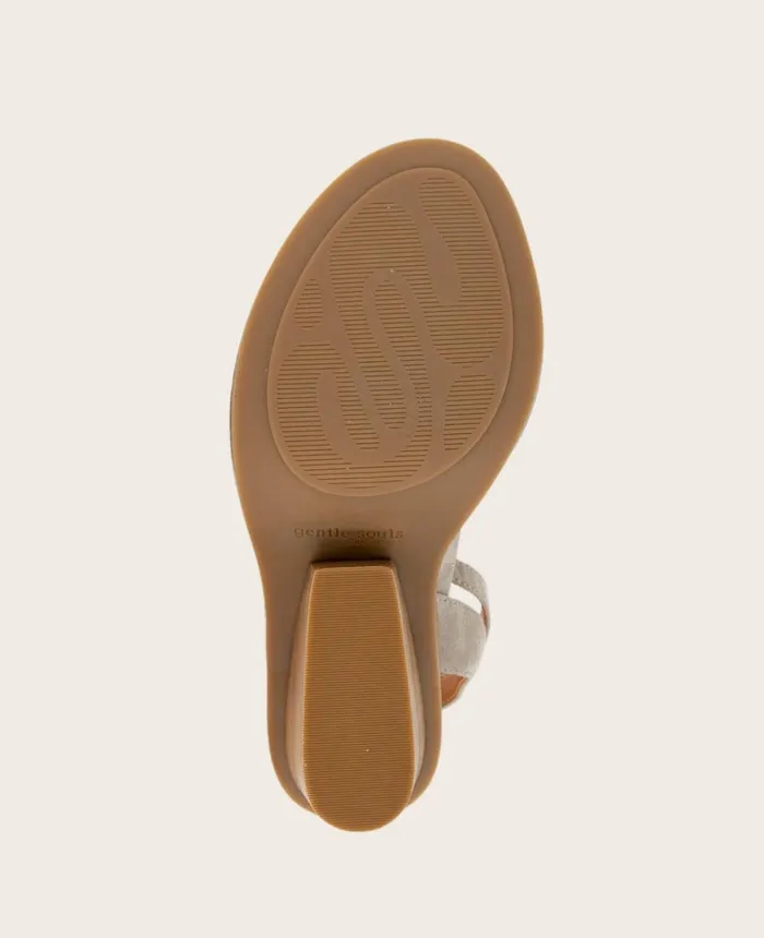 Kenneth Cole Sandals and Wedges Women GENTLE SOULS Nadia Leather Wedge Sandal Mushroom Suede Kenneth Cole Sandals and Wedges Women GENTLE SOULS Nadia Leather Wedge Sandal Mushroom Suede