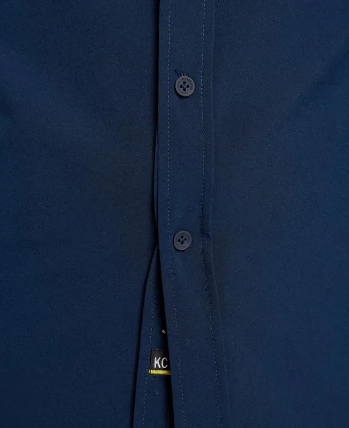 Kenneth Cole Shirts Men Long Sleeve Button Down Sport Shirt Navy Kenneth Cole Shirts Men Long Sleeve Button Down Sport Shirt Navy