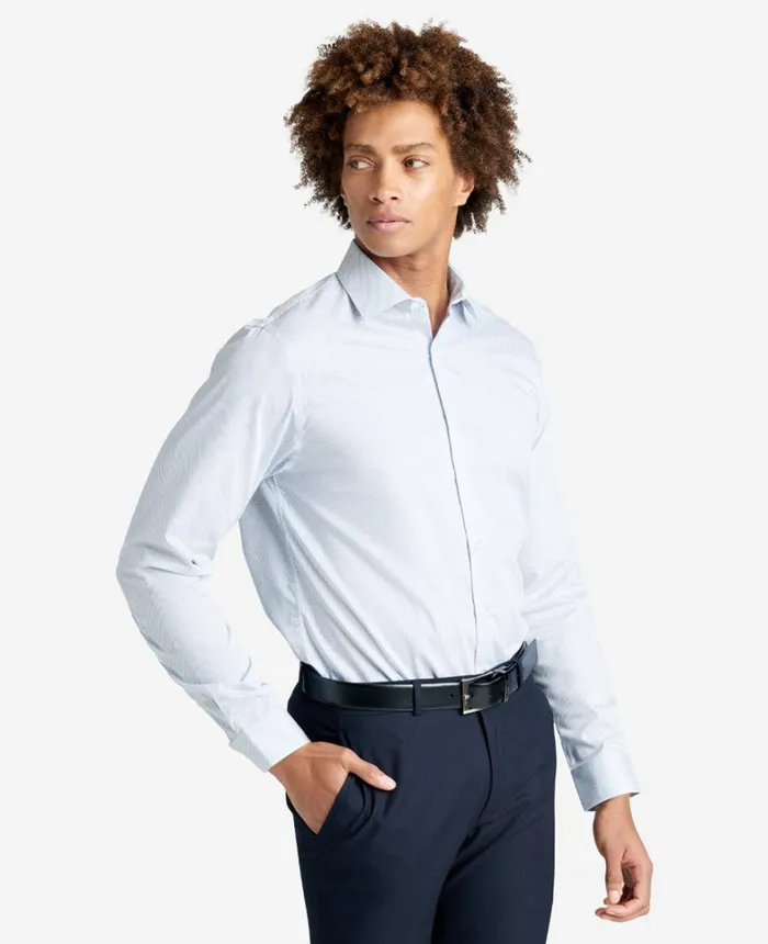 Kenneth Cole Shirts Men Slim Fit Kenneth Cole Natural Stretch Dress Shirt Powder Blue