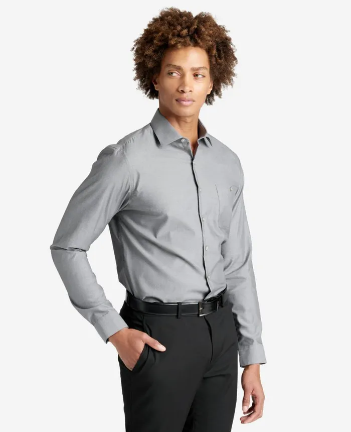 Kenneth Cole Shirts Men Slim Fit Kenneth Cole New York Stretch Collar Solid Dress Shirt Eclipse