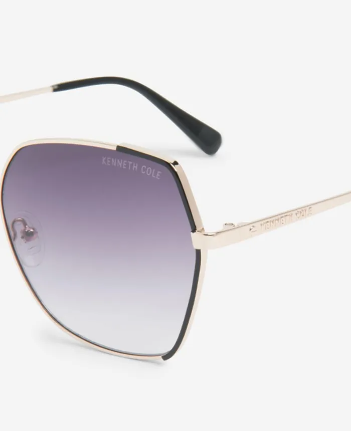 Kenneth Cole Sunglasses Women Metal Geometric Sunglasses Dark Gold Kenneth Cole Sunglasses Women Metal Geometric Sunglasses Dark Gold