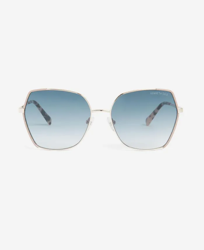 Kenneth Cole Sunglasses Women Metal Geometric Sunglasses Shiny Gold Kenneth Cole Sunglasses Women Metal Geometric Sunglasses Shiny Gold