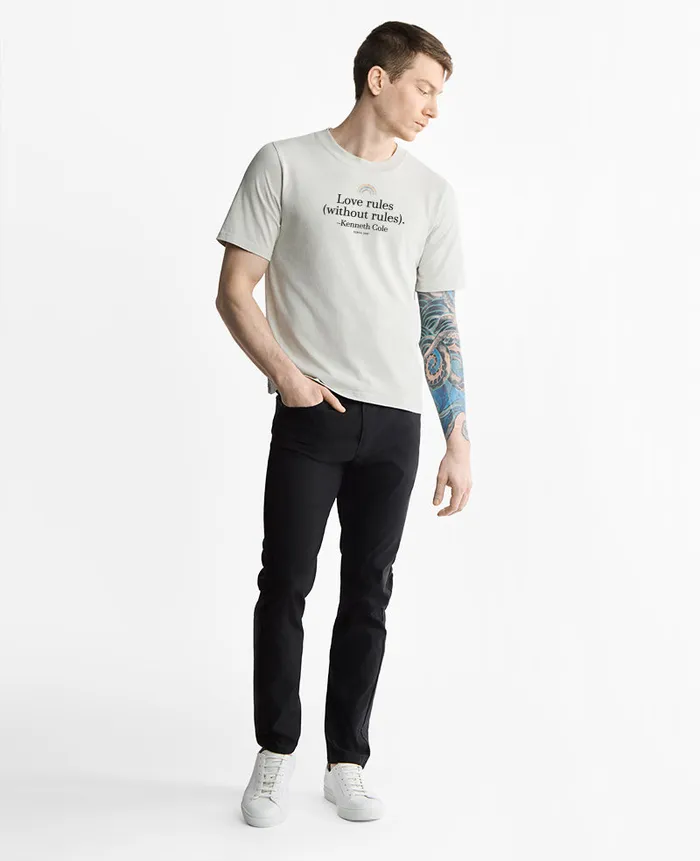 Kenneth Cole TShirts MenWomen LOVE Regular Tee Faded Bone
