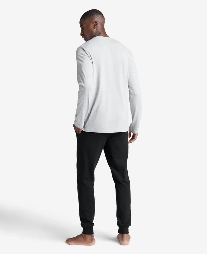 Kenneth Cole Underwear and Loungewear Men Loungewear Set Heather Grey Topblack Bottom Kenneth Cole Underwear and Loungewear Men Loungewear Set Heather Grey Topblack Bottom