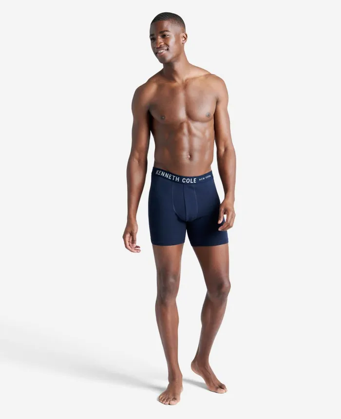 Kenneth Cole Underwear and Loungewear Men Stretch Boxer Briefs 3Pack Navynavyblack Kenneth Cole Underwear and Loungewear Men Stretch Boxer Briefs 3Pack Navynavyblack