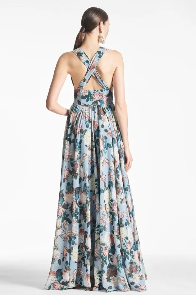 Kenzia Gown 8211 Ice Blue Garden Women Sachin and Babi Formal