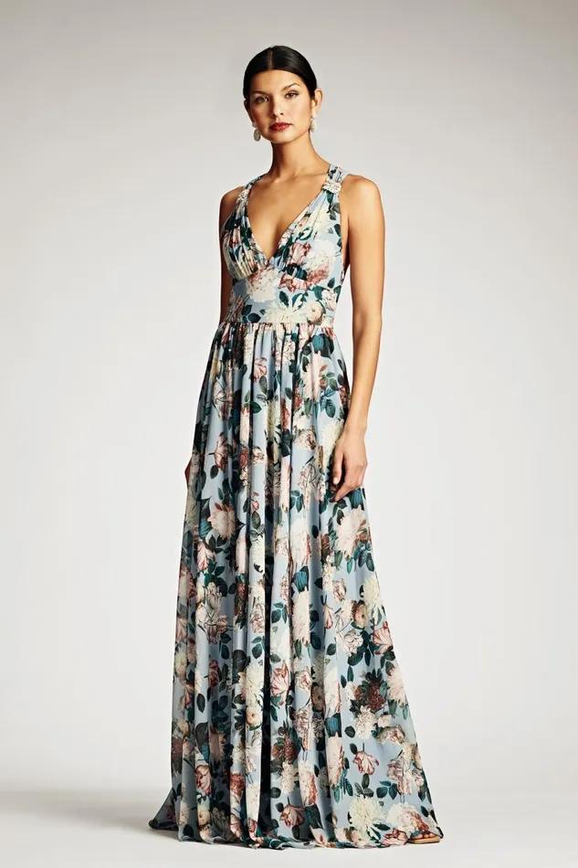 Kenzia Gown 8211 Ice Blue Garden Women Sachin and Babi Formal