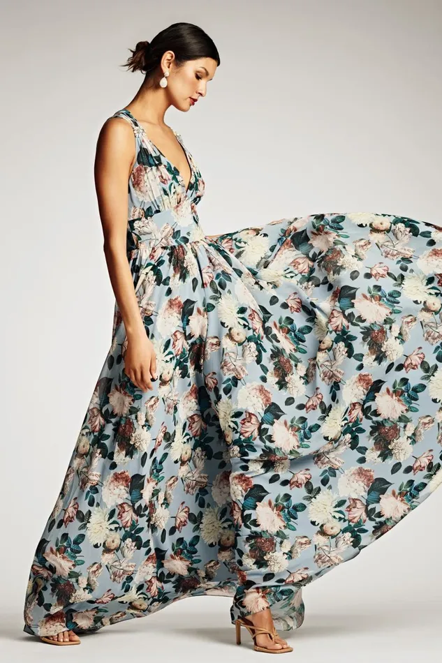 Kenzia Gown 8211 Ice Blue Garden Women Sachin and Babi Formal