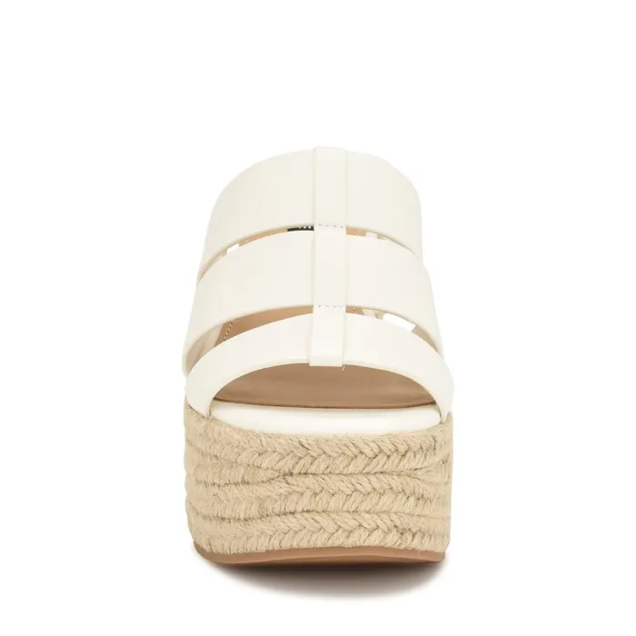 Keran Espadrille Slide Sandals White Women Nine West Sandals