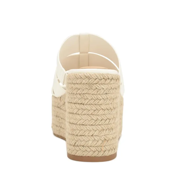 Keran Espadrille Slide Sandals White Women Nine West Sandals
