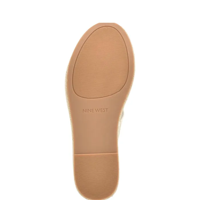 Keran Espadrille Slide Sandals White Women Nine West Sandals