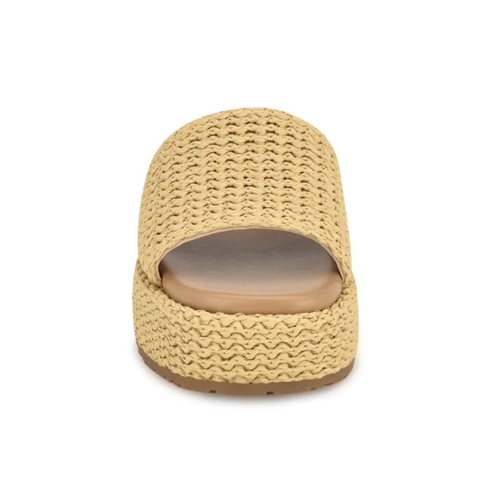 Keziah Flatform Slide Sandals Light Natural Women Nine West Casual