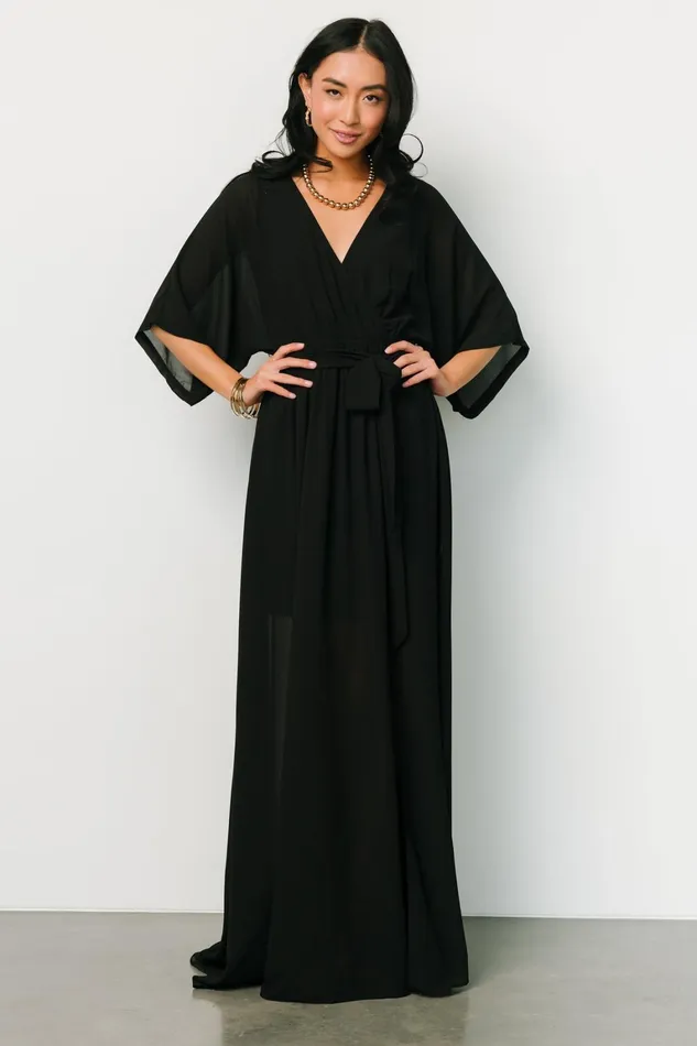 Kia Kimono Maxi Dress Black Women Baltic Born Mother Of The Bride Kia Kimono Maxi Dress Black Women Baltic Born Mother Of The Bride