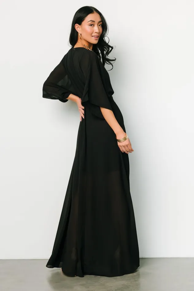 Kia Kimono Maxi Dress Black Women Baltic Born Mother Of The Bride Kia Kimono Maxi Dress Black Women Baltic Born Mother Of The Bride