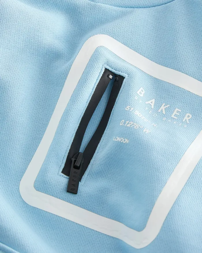 Kids BLISARD 8211 Branded Graphic Print Hoodie Blue Ted Baker Tops Kids BLISARD 8211 Branded Graphic Print Hoodie Blue Ted Baker Tops