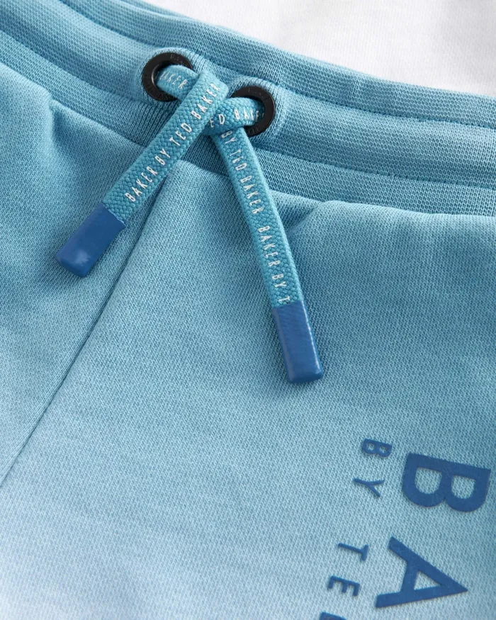 Kids BRONZEE 8211 Ombre Logo Sweatshirt And Shorts Set Blue Ted Baker Baby