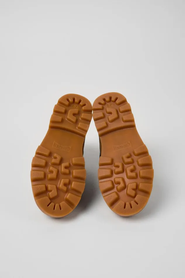 Kids Camper Boots Brutus Grey Nubuck Ankle Boots For Kids