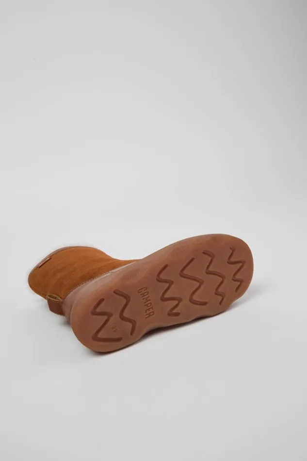 Kids Camper Boots Kiddo Brown Leather And Nubuck Boots For Kids