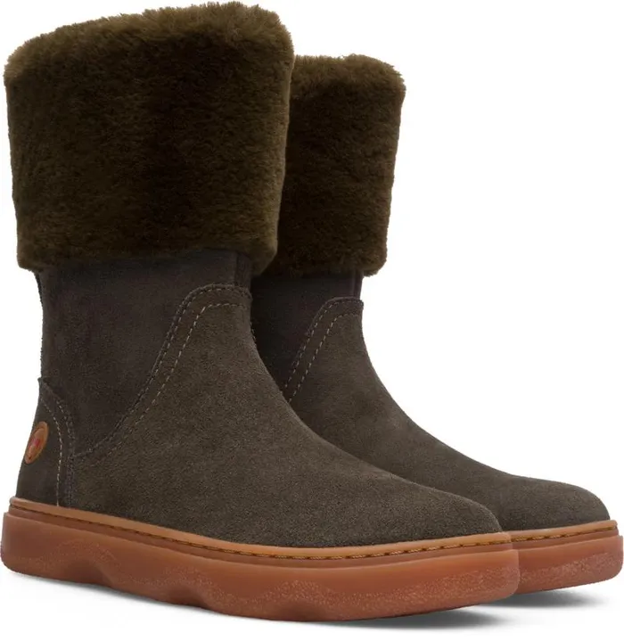 Kids Camper Boots Kiddo Dark Grey Mid Boot For Girls