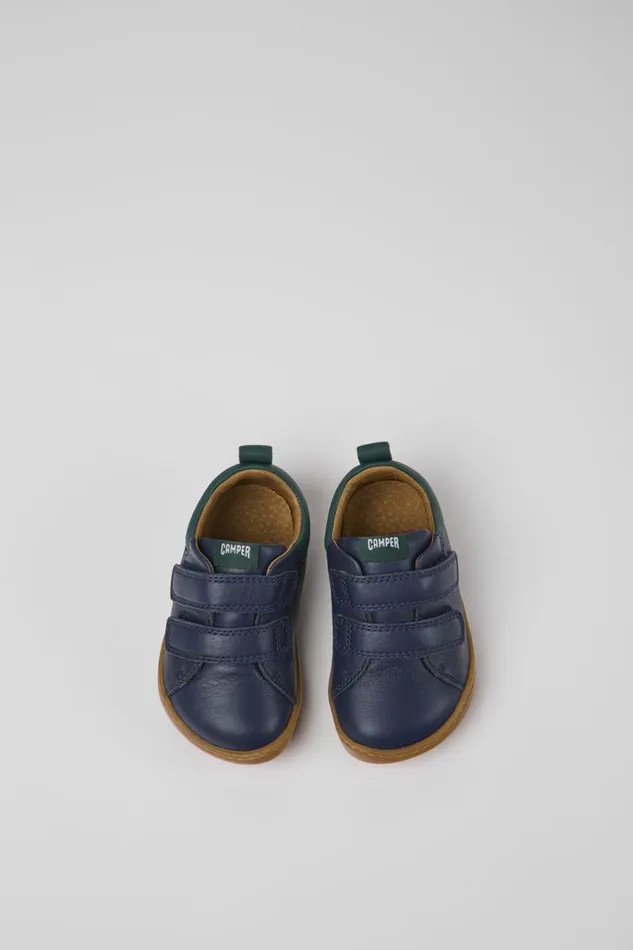 Kids Camper Sneakers Peu Dark Blue Leather Shoes For Kids Kids Camper Sneakers Peu Dark Blue Leather Shoes For Kids