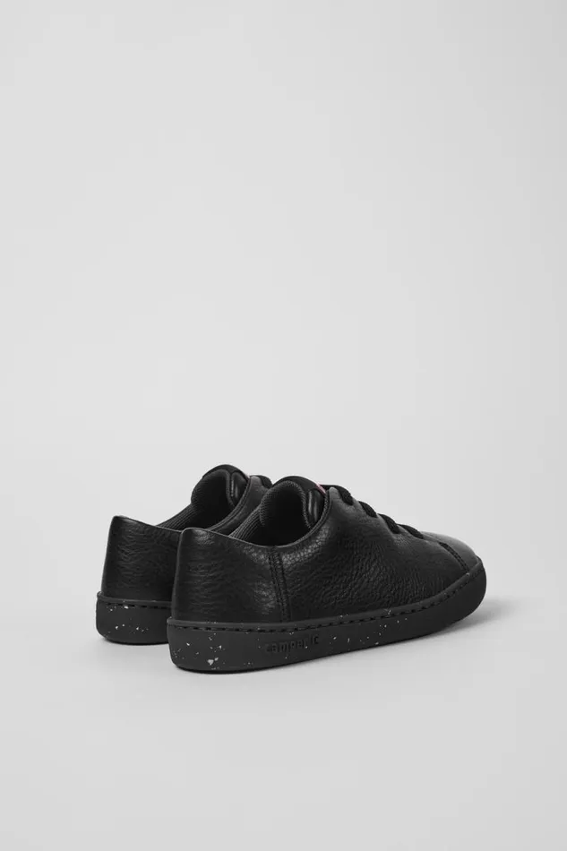Kids Camper Sneakers Peu Touring Black Leather Sneakers For Kids