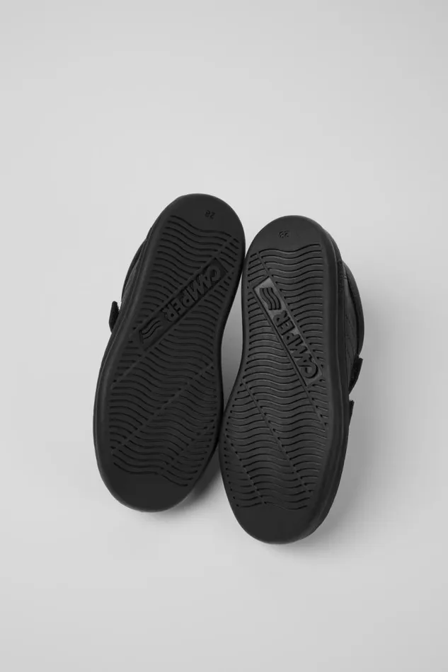 Kids Camper Sneakers Runner Black Leather And Textile Sneakers Kids Camper Sneakers Runner Black Leather And Textile Sneakers