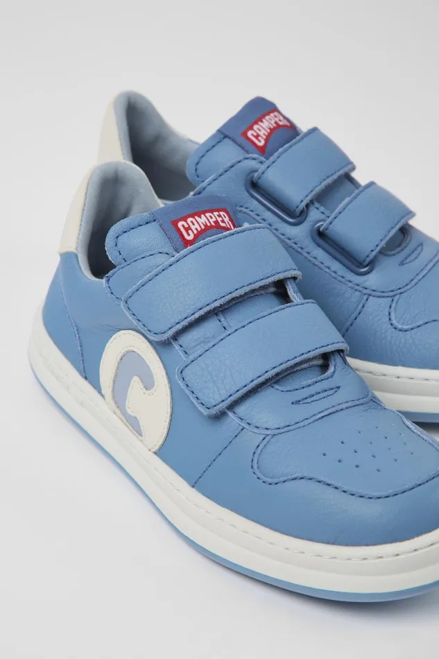 Kids Camper Sneakers Runner Blue Leather Sneakers For Kids