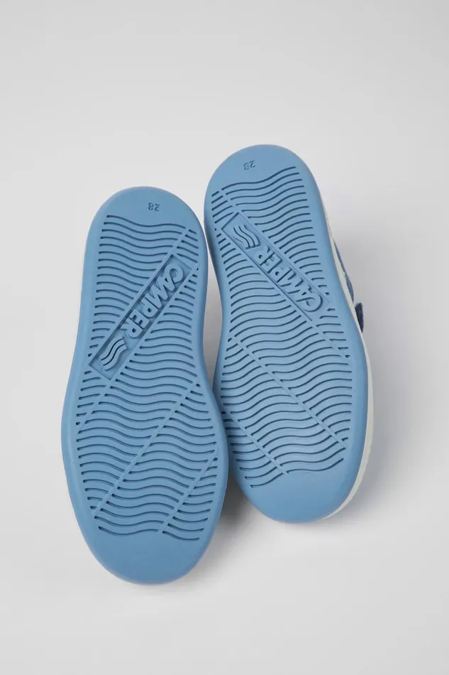 Kids Camper Sneakers Runner Blue Leather Sneakers For Kids Kids Camper Sneakers Runner Blue Leather Sneakers For Kids