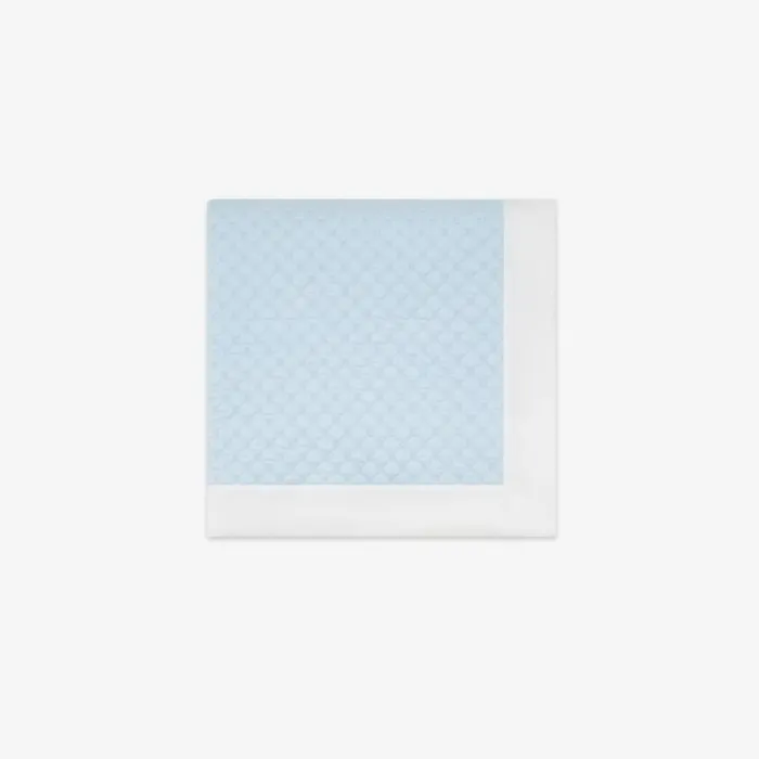 Kids Light Blue Jersey Baby Blanket With Quilted Micro Ff Logo Fendi Baby Boy